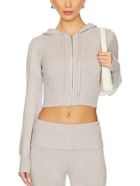Lioness muse knit soft full zip sweater